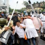 প্রদেশ কংগ্রেস দফতরে হামলার প্রতিবাদে কংগ্রেস কর্মীদের বিক্ষোভ, মৌলালি মোড়ে অবরোধ ও মিছিল ঘিরে উত্তপ্ত শহর